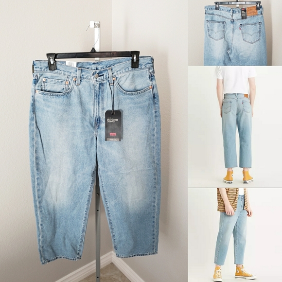 levi's stay loose denim crop jeans